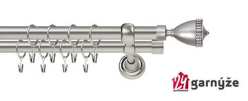 Kovové garnýže dvouřadé 25 a 25mm - ROMA PIANO chromové