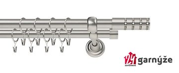 Kovové garnýže dvouřadé 25 a 25mm - ROMA ROSETTI CRYSTAL chromové