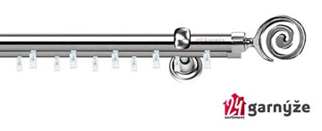 Kovové garnýže dvouřadé 19mm - ASPEN CENTO nerezové