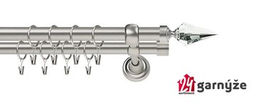 Kovové garnýže dvouřadé 25 a 25mm - ROMA VENETO CRYSTAL chromové