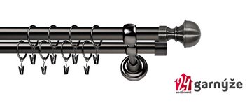 Kovové garnýže dvouřadé 25 a 25mm - ROMA BELLA antracitové