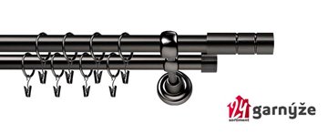 Kovové garnýže dvouřadé 25 a 25mm - ROMA CYLINDR antracitové