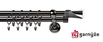 Kovové garnýže dvouřadé 25 a 25mm - ROMA LOCA antracitové