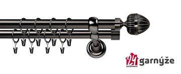 Kovové garnýže dvouřadé 25 a 25mm - ROMA MILANO antracitové