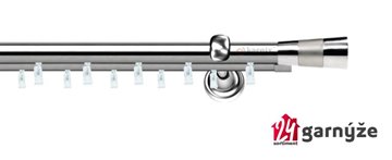 Kovové garnýže dvouřadé 19mm - ASPEN DORIS nerezové