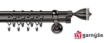 Kovové garnýže dvouřadé 25 a 25mm - ROMA PIANO antracitové