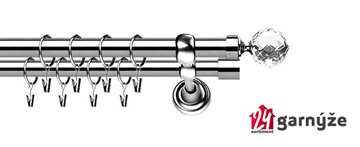 Kovové garnýže dvouřadé 25 a 25mm - ROMA BELUNA CRYSTAL nerezové