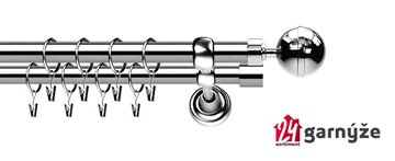 Kovové garnýže dvouřadé 25 a 25mm - ROMA KOULE ELEGANT nerezové