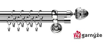 Kovové garnýže dvouřadé 25 a 25mm - ROMA MILANO nerezové