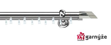 Kovové garnýže dvouřadé 19mm - ASPEN FALKO nerezové