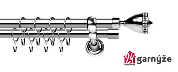 Kovové garnýže dvouřadé 25 a 25mm - ROMA PIANO nerezové