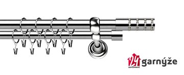 Kovové garnýže dvouřadé 25 a 25mm - ROMA ROSETTI CRYSTAL nerezové