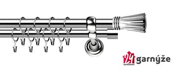 Kovové garnýže dvouřadé 25 a 25mm - ROMA MATRIX nerezové