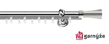 Kovové garnýže dvouřadé 19mm - ASPEN FIONA nerezové