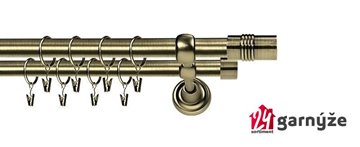Kovové garnýže dvouřadé 16 a 16mm - ROMA CYLINDR mosazné