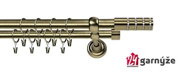 Kovové garnýže dvouřadé 16 a 16mm - ROMA ROSETTI CRYSTAL mosazné