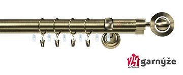 Kovové garnýže dvouřadé s drážkou 19 a 19mm - ALPI Plus mosazné