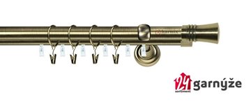 Kovové garnýže dvouřadé s drážkou 19 a 19mm - CAPRI Plus mosazné