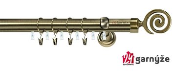 Kovové garnýže dvouřadé s drážkou 19 a 19mm - CENTO Plus mosazné