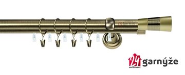 Kovové garnýže dvouřadé s drážkou 19 a 19mm - DORIS Plus mosazné