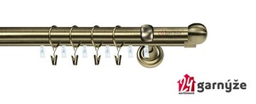 Kovové garnýže dvouřadé s drážkou 19 a 19mm - KOULE Plus mosazné