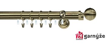 Kovové garnýže dvouřadé s drážkou 19 a 19mm - KOULE ELEGANT Plus mosazné