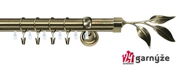 Kovové garnýže dvouřadé s drážkou 19 a 19mm - LIST Plus mosazné