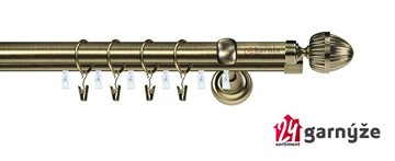 Kovové garnýže dvouřadé s drážkou 19 a 19mm - MILANO Plus mosazné