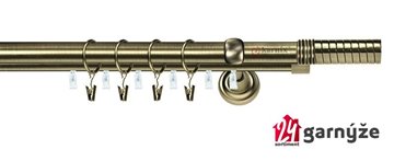 Kovové garnýže dvouřadé s drážkou 19 a 19mm - OPTIMA Plus mosazné