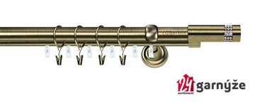 Kovové garnýže dvouřadé s drážkou 19 a 19mm - OSTELLO Plus mosazné