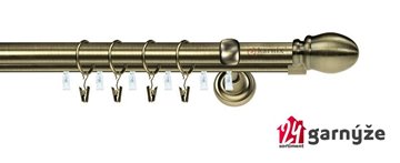 Kovové garnýže dvouřadé s drážkou 19 a 19mm - ovál Plus mosazné