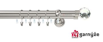 Kovové garnýže dvouřadé s drážkou 19 a 19mm - BELUNA CRYSTAL Plus chromové