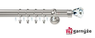 Kovové garnýže dvouřadé s drážkou 19 a 19mm - CLAREX CRYSTAL Plus chromové