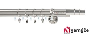 Kovové garnýže dvouřadé s drážkou 19 a 19mm - CYLINDR Plus chromové