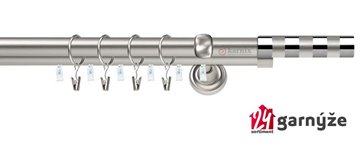 Kovové garnýže dvouřadé s drážkou 19 a 19mm - ETIUDA Plus chromové