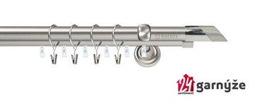 Kovové garnýže dvouřadé s drážkou 19 a 19mm - FALCO Plus chromové