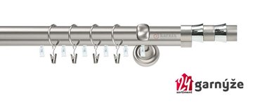 Kovové garnýže dvouřadé s drážkou 19 a 19mm - FRESNO Plus chromové