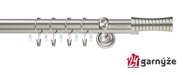 Kovové garnýže dvouřadé s drážkou 19 a 19mm - GAO Plus chromové