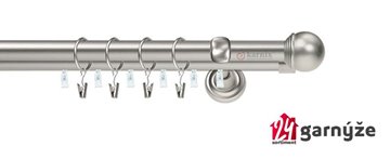 Kovové garnýže dvouřadé s drážkou 19 a 19mm - KNOFLÍK Plus chromové