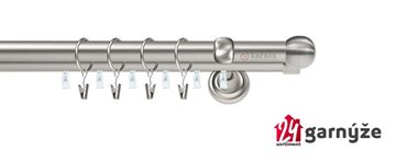 Kovové garnýže dvouřadé s drážkou 19 a 19mm - KOULE Plus chromové