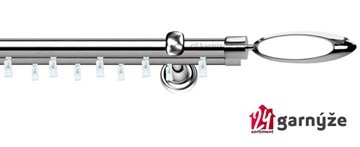 Kovové garnýže dvouřadé 19mm - ASPEN MIRELLA nerezové