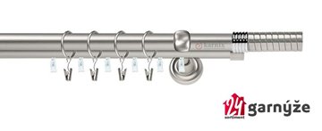 Kovové garnýže dvouřadé s drážkou 19 a 19mm - OPTIMA Plus chromové