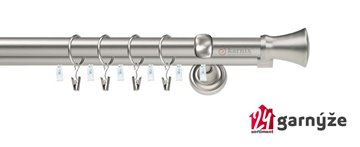 Kovové garnýže dvouřadé s drážkou 19 a 19mm - MONACO Plus chromové