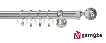 Kovové garnýže dvouřadé s drážkou 19 a 19mm - PICO CRYSTAL Plus chromové