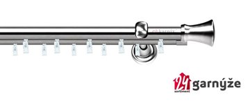 Kovové garnýže dvouřadé 19mm - ASPEN MONACO nerezové