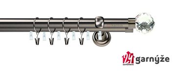 Kovové garnýže dvouřadé s drážkou 19 a 19mm - BELUNA CRYSTAL Plus antracitové