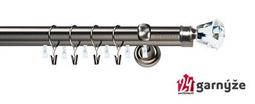 Kovové garnýže dvouřadé s drážkou 19 a 19mm - CLAREX CRYSTAL Plus antracitové