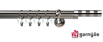 Kovové garnýže dvouřadé s drážkou 19 a 19mm - ETIUDA Plus antracitové