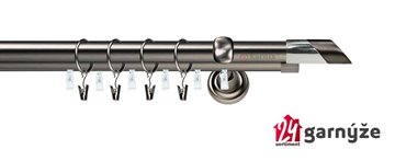 Kovové garnýže dvouřadé s drážkou 19 a 19mm - FALCO Plus antracitové