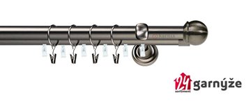 Kovové garnýže dvouřadé s drážkou 19 a 19mm - KNOFLÍK Plus antracitové